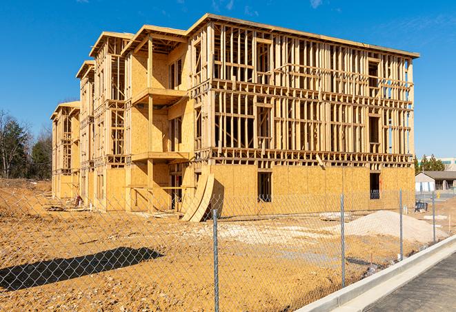 construction site fencing offers protection and privacy in Jamaica Plain